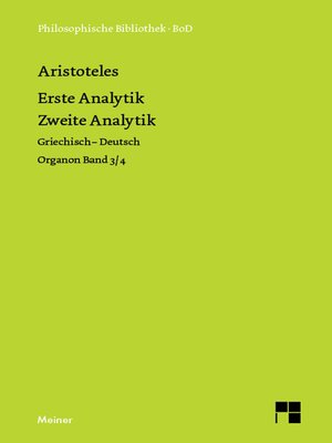 cover image of Erste Analytik. Zweite Analytik